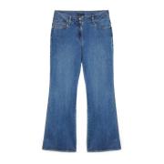 Flare Jeans med Frynsekant