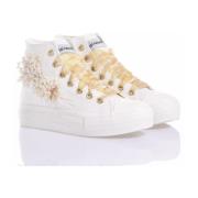 Hvide Blonder Platform Sneakers