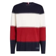 Farveblok Crew Neck Sweater