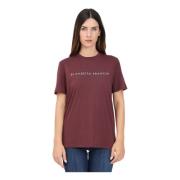 Burgundy Logo Print Short Sleeve T-shirt