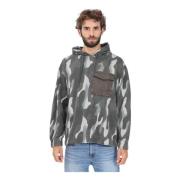 Grøn Camo Hættetrøje Sweater