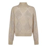 Argyle Uld Mohair Sweater