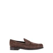 Suede Loafer med Graveret Logo