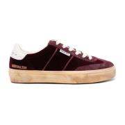 Bordeaux Velvet Star Sneakers