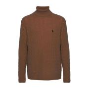 Brun Kabelstrik Sweater