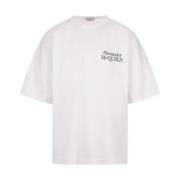 Hvid Oversized Logo T-shirt Jersey