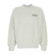 Lys Grå Bomuld Stamp Sweatshirt