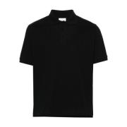 Sort Logo Broderet Poloshirt