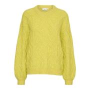 Geetasz Pullover Strik Celery Melange