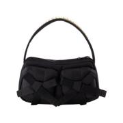 Sort Nylon Utility Bow Crossbody Taske