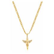 Womens Gold Angel Necklace