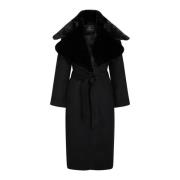 Sort Women Catarinabbfurra Coat Jakke