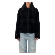 Vendbar Shearling Peacoat Sort