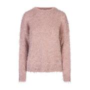 Pink Uldblanding Crew-Neck Sweater