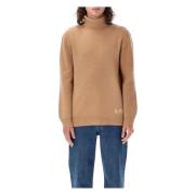 Walter High-Neck Sweater Kamel Strikvarer