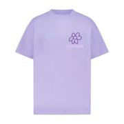 Blomster Doodle T-shirt Lilla