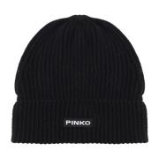 Sort Uld Beanie Hat Logo