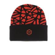 Rød Beanie Hat med 3D Logo