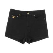 Sort Denim Shorts med Kani Logo