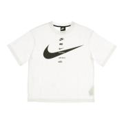 Swoosh Top Hvid/sort T-shirt Kvinder