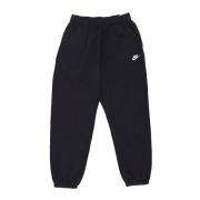 Fleece Tracksuit Bukser Oversized Sort/Hvid