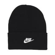 Peak Beanie Hat Sort/Hvid Ribbet