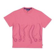 Pink Outline Herre T-shirt