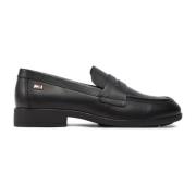 Sorte Læder Slip-On Loafers