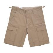 Cargo Shorts i Læderstof