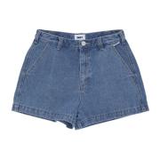 Denim Shorts med Logoed Talje Lukning