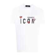 Ikon Logo Print Bomuld T-Shirt