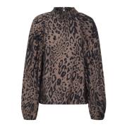 Leopard Print Bluse Top