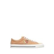 Stjerne Canvas Sneakers med Logo Prints