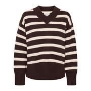 V-Hals Sweater Hot Fudge Melange