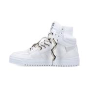 Hvide High-Top Sneakers med Pile