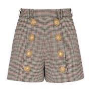 Uld shorts med knapper