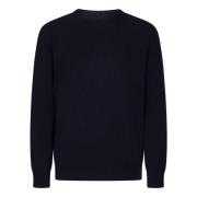 Blå Merinould Crewneck Sweater