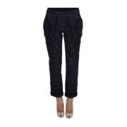 Broderet Denim Capri Jeans