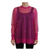 Blød Fuchsia Crewneck Pullover Sweater