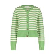 Stribet Dames Cardigan