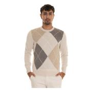 Diamantmønster Uld Pullover