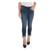 Push Up Denim Jeans med Diamantapplikationer