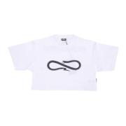 Logo Crop Top Tee White