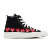 Sort Hjerte High Top Sneakers