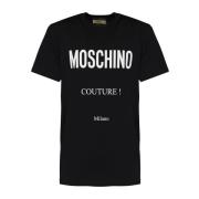 Ikonisk Couture Milano Print Sort T-shirt