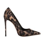 Leopard Print Satin Pumps