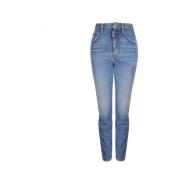 Højtaljede Straight Leg Jeans