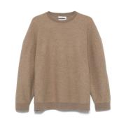 Tekstureret Crew Neck Uld Sweater