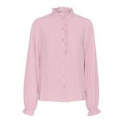 Dawn Pink Puffærme Bluse