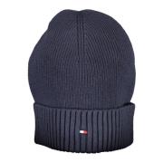 Blå Broderet Logo Beanie Hat